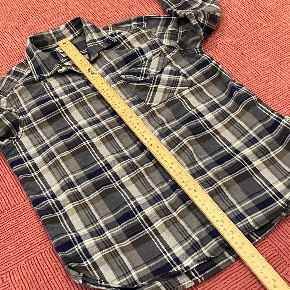 The North Face small women’s Blue / Gray / brown Plaid Button Down Shirt - Picture 7 of 12